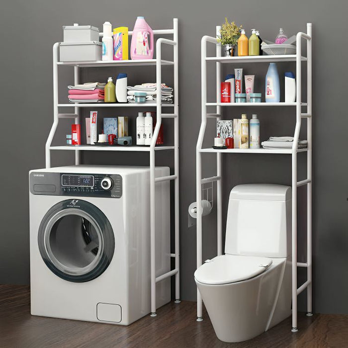 Iron Storage Scaffale Salvaspazio Multifunzionale per Bagno Supporto per Lavatrice
