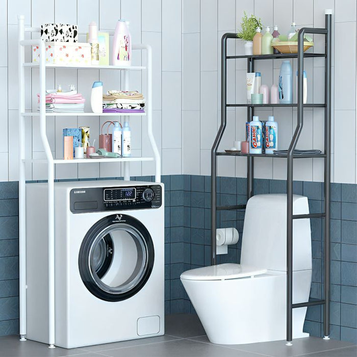 Iron Storage Scaffale Salvaspazio Multifunzionale per Bagno Supporto per Lavatrice