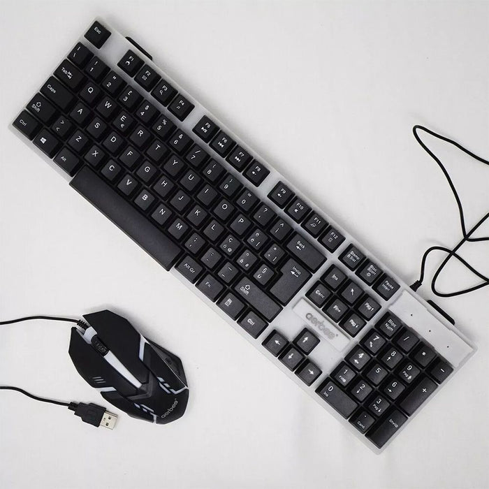 USB Gaming Keyboard and Mouse with Italian QWERTY Layout and RGB LEDs