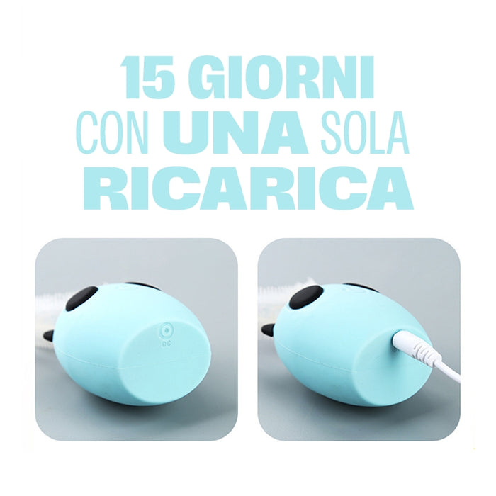 Spazzolino Elettrico Bambini Ultrasuoni Forma a U Silicone Morbido 6-12 Anni