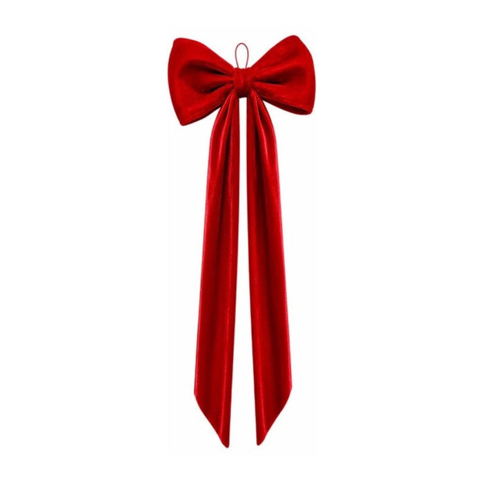 Fiocco di Natale rosso con coda lunga 40x180 cm