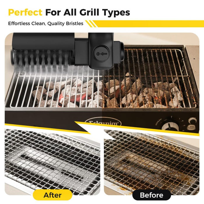 Spazzola Elettrica Rotante Ricaricabile per Pulizia Barbecue e Grill