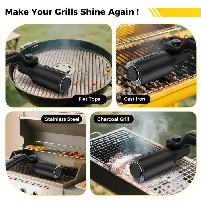 Spazzola Elettrica Rotante Ricaricabile per Pulizia Barbecue e Grill