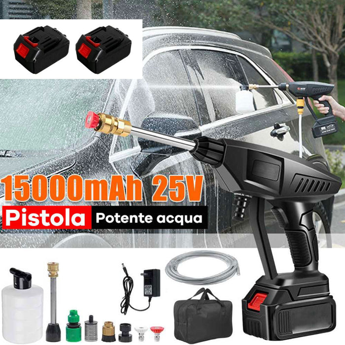 Idropulitrice Portatile a Batteria 48V Senza Fili – 2 Batterie Incluse, Alta Pressione