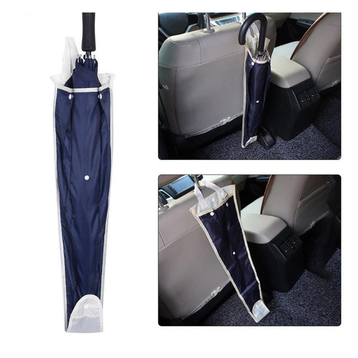 Porta ombrelli per auto blu con ombrello pieghevole