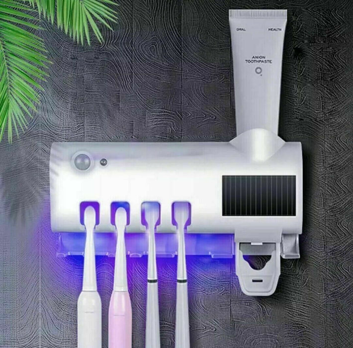 Porta Spazzolino Automatico con Dispenser di Dentifricio a Parete