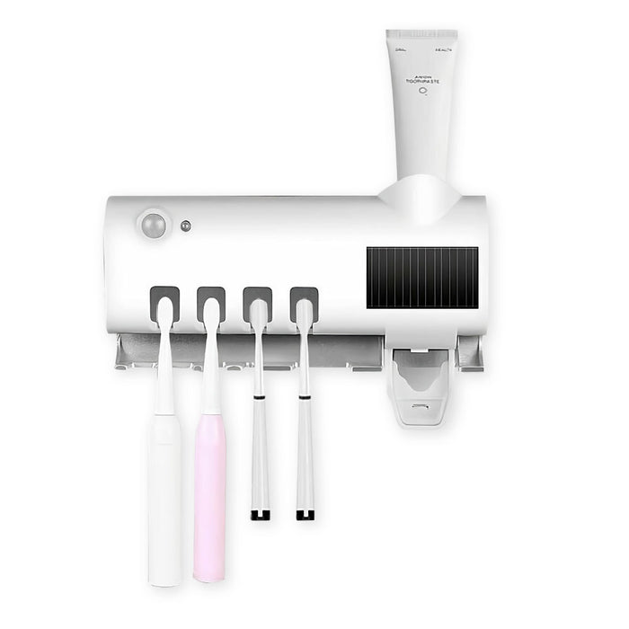 Porta Spazzolino Automatico con Dispenser di Dentifricio a Parete
